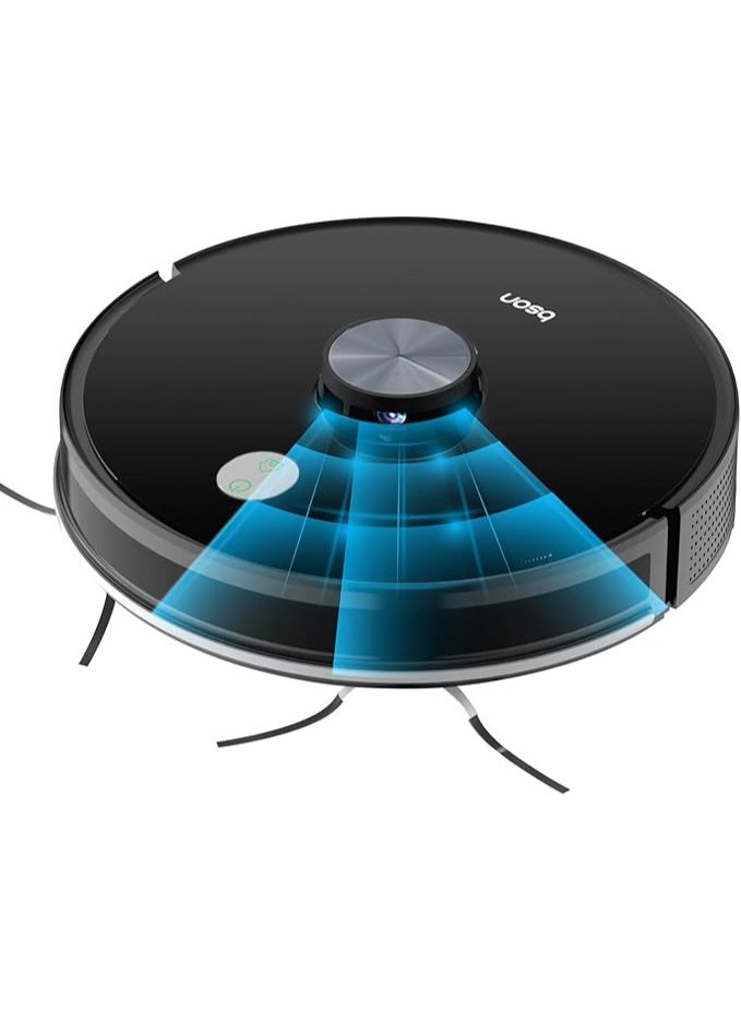 BSON روبوت مكنسة ذكي بالليزر مع شفط قوي 4500Pa، 2 في 1 مكنسة روبوت وممسحة، تحكم عبر تطبيق ذكي، قاعدة شحن تلقائية، تنبيه صوتي، تخطيط ذكي لتنظيف المنزل والسجاد - Image 1